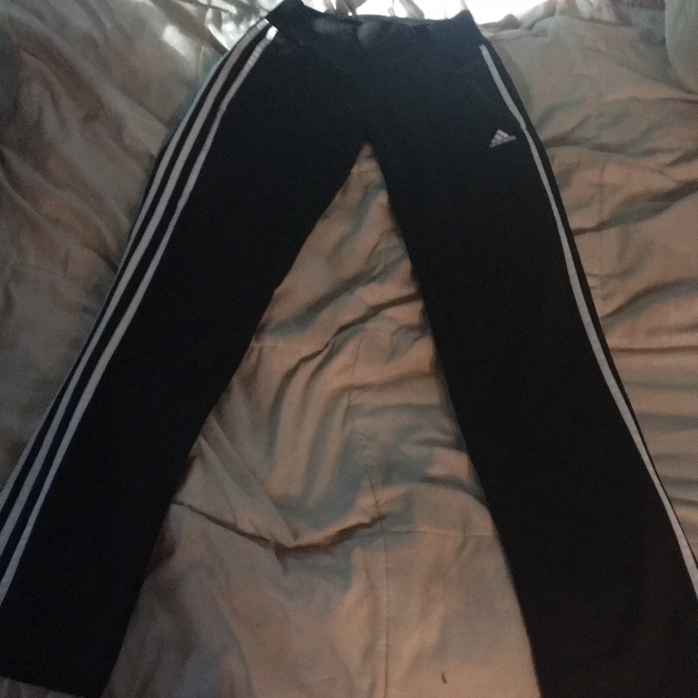 Adidas xs straight legged track pants